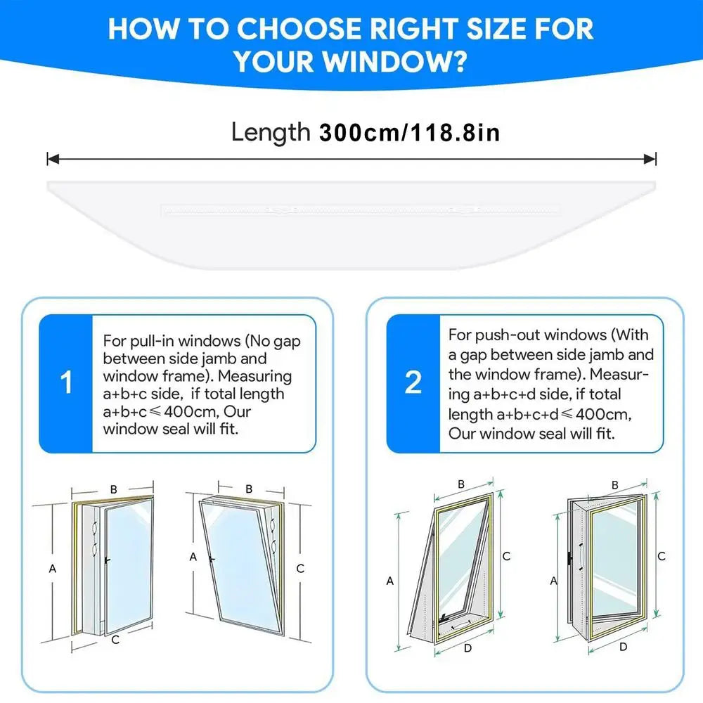 Portable AC Window Sealing Kit – Waterproof Vent Draft Guard