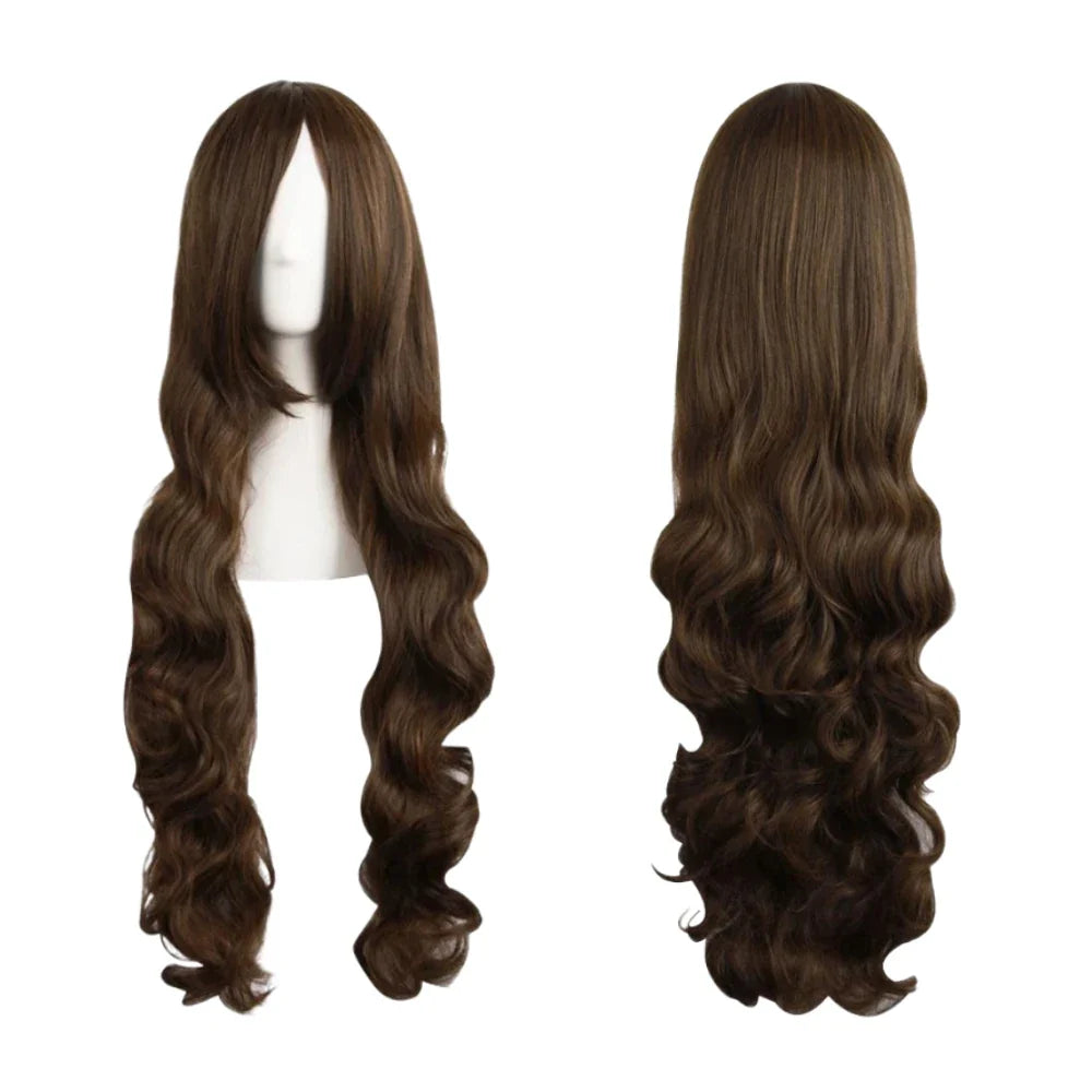 Women's 80cm Long Wavy Brown Cosplay Wig – Lolita Party Wig