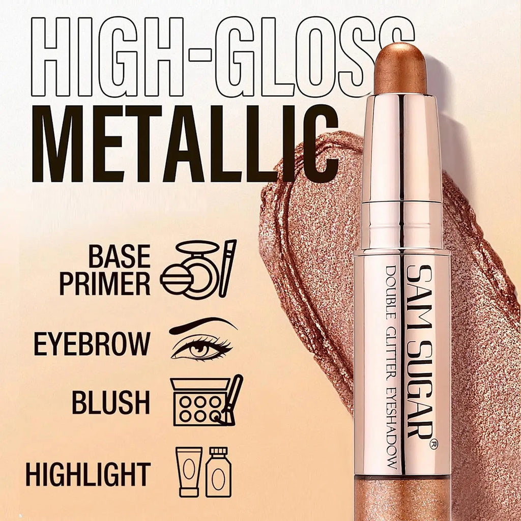 SAM SUGAR 3-in-1 Eyeshadow Stick – Glitter Highlighter & Blush