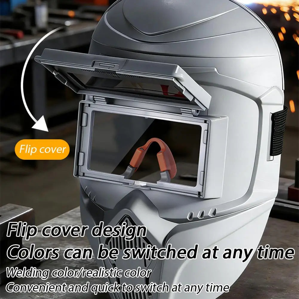 True Color Auto-Darkening Welding Helmet | Flip-Up Goggles