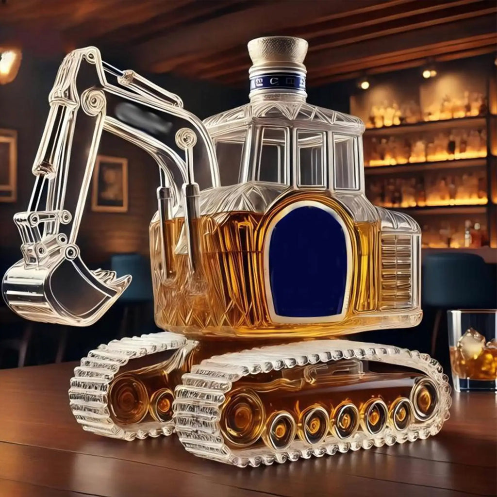 Excavator Shaped Whiskey Decanter 350ml – Crystal Glass Bottle