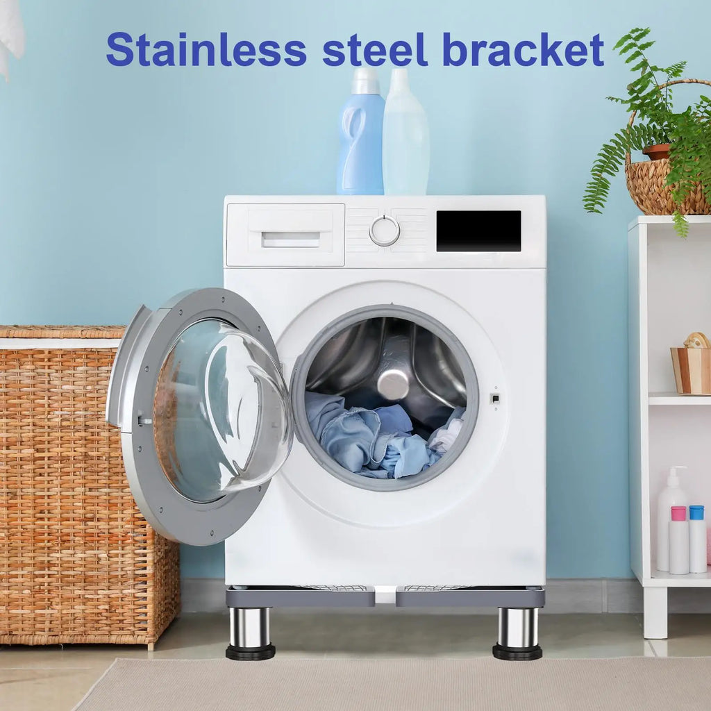Stainless Steel Washing Machine & Dryer Pedestal Stand – 4 Feet