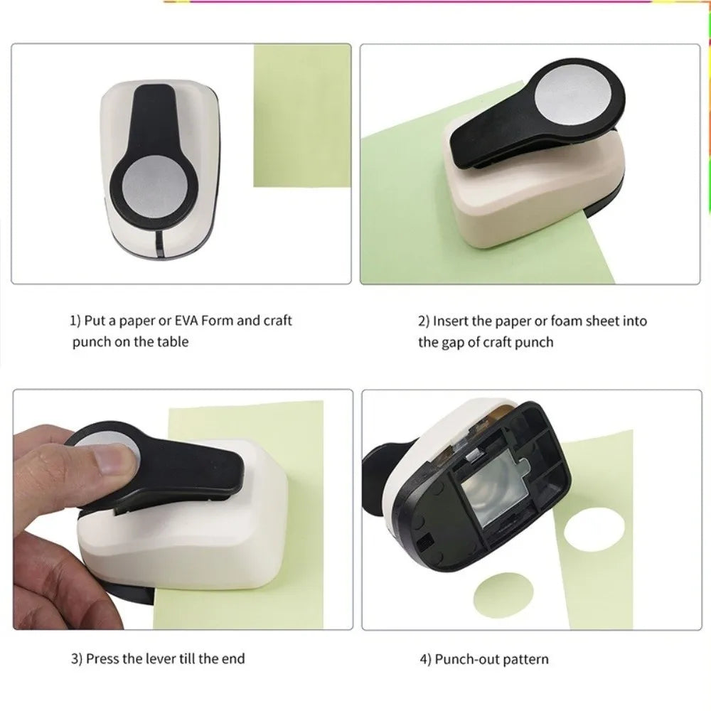 Shape Hole Punch 9/16/25mm – Round Paper Punch for DIY Crafts
