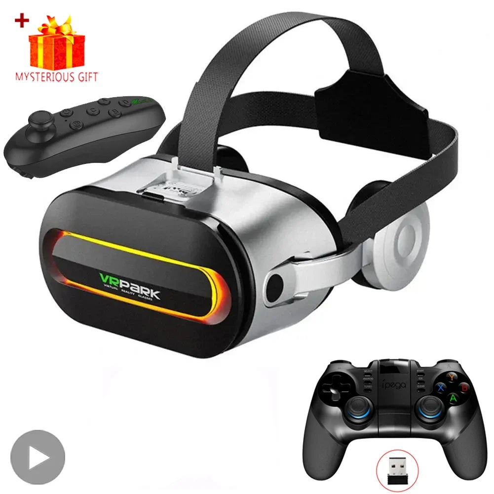 VRPARK J60 3D VR Headset Bluetooth 5.0 – 110° FOV & Headphones