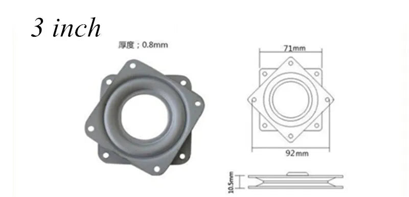 360° Swivel Plate Bearing Lazy Susan Turntable – DIY Hardware