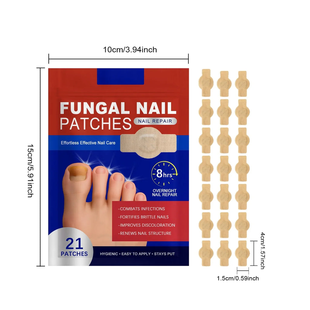 21-Piece Nail Care Patches – Softening & Nourishing Stickers