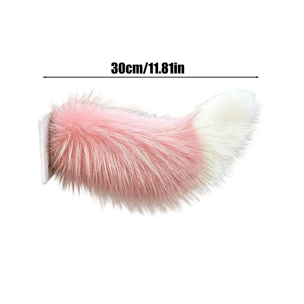 Electric Wagging Plush Tail Car Decoration | Remote Control Faux Fur