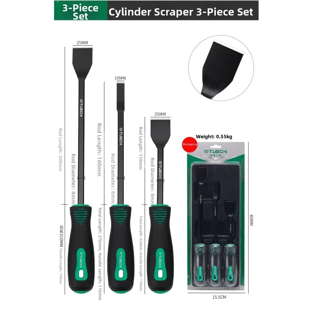Cylinder Scraper Spatula Set | Chrome Vanadium Gasket Tool
