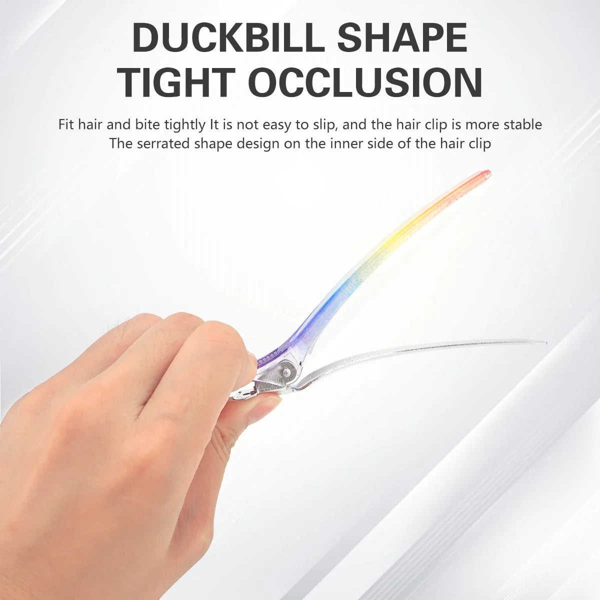 Rainbow Hair Sectioning Clips Set of 4 – Salon Styling Clamps