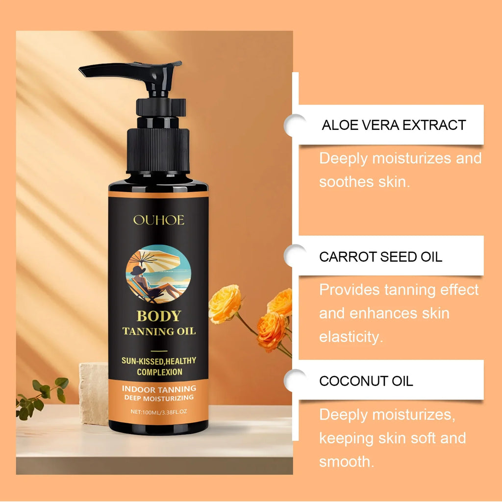 Aloe Vera Tanning Serum & Bronzing Oil | Face & Body Glow