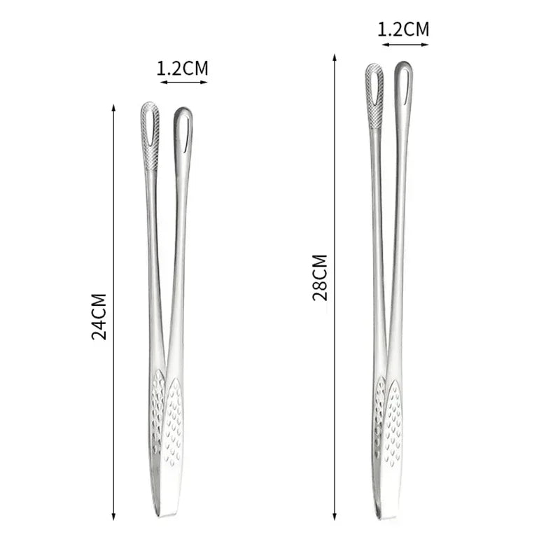 Economic Kitchen Tongs Stainless Steel Barbecue Clip BBQ Grill Meat
