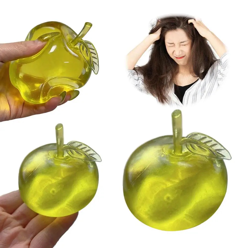 Squishy Green Apple Fidget Toy – Soft Slow Rebound Squeeze TPR