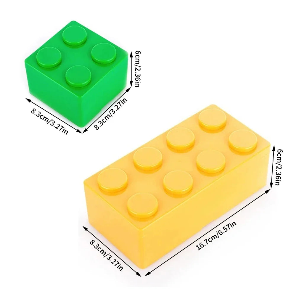 Stackable Building Block Storage Box | Modular Desk Organizer
