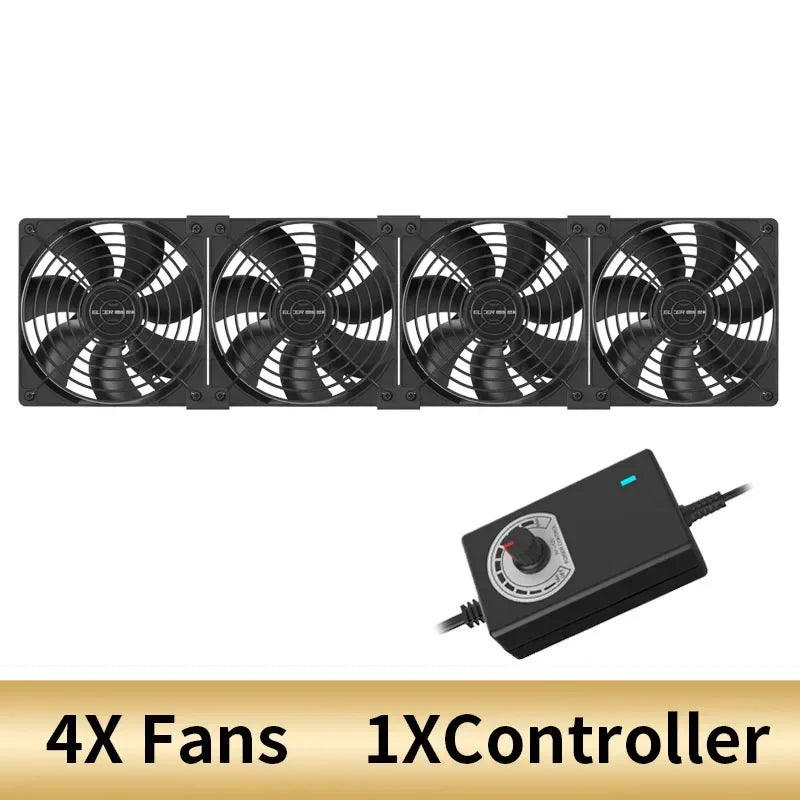 HOMEFISH 220V Exhaust Cooling Fan with Remote – 120mm DC Fan