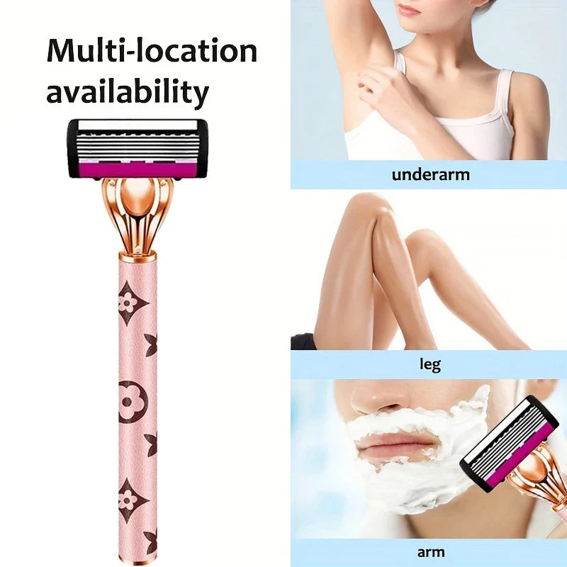 6-Blade Women's Manual Razor | Full Body Hair Removal