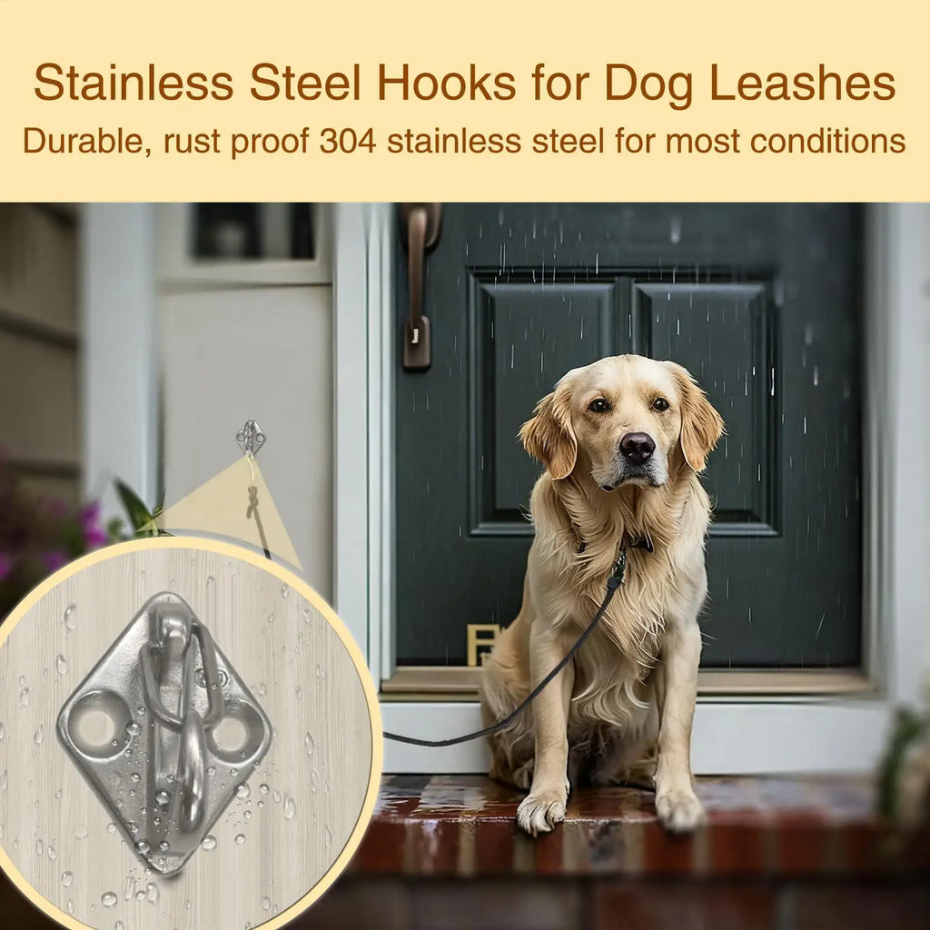 Stainless Steel Dog Lead Hook – Wall Mount Tie Out Holder