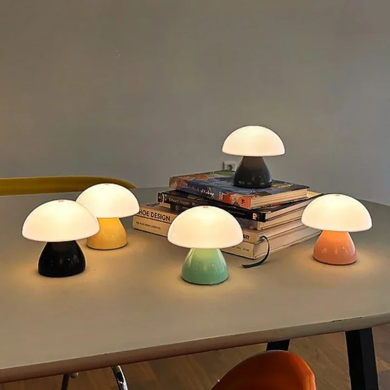 Mushroom Night Light Table Lamp | Touch Control LED Glow