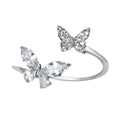 Adjustable Women Opening Butterfly Ring Ornament Girls Jewellery Rings