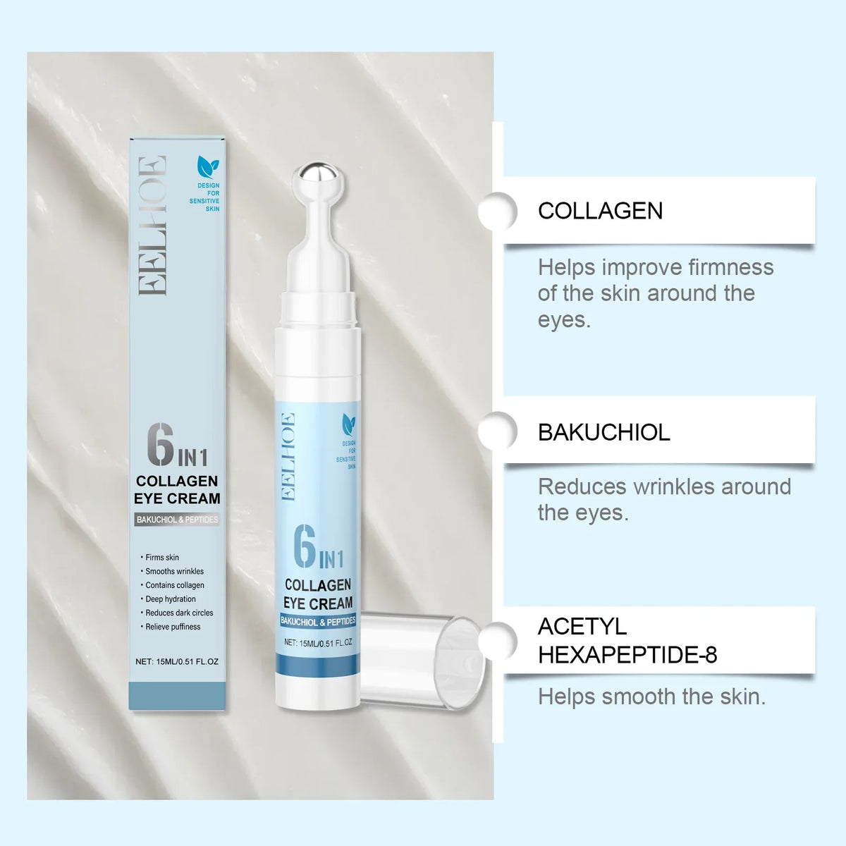 Eelhoe Collagen Eye Cream – Hydrating & Anti-Aging 15ml