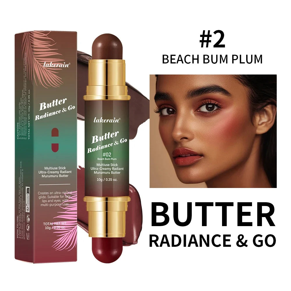 Lakerain Double-Headed Bronzer Blush Stick – Multiuse Glow