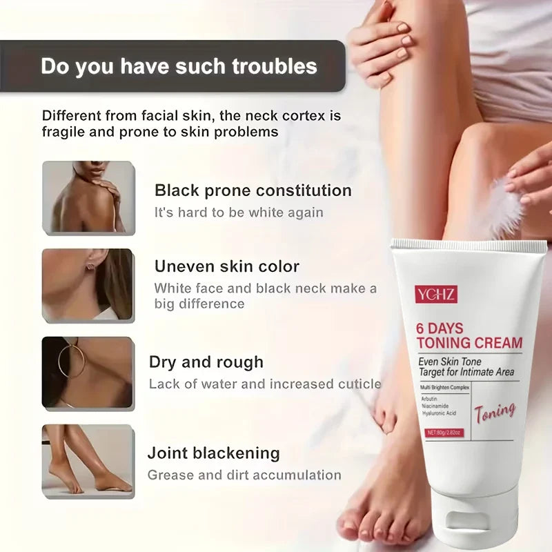 YCHZ Skin Brightening Cream – Body, Face & Intimate Areas 80g