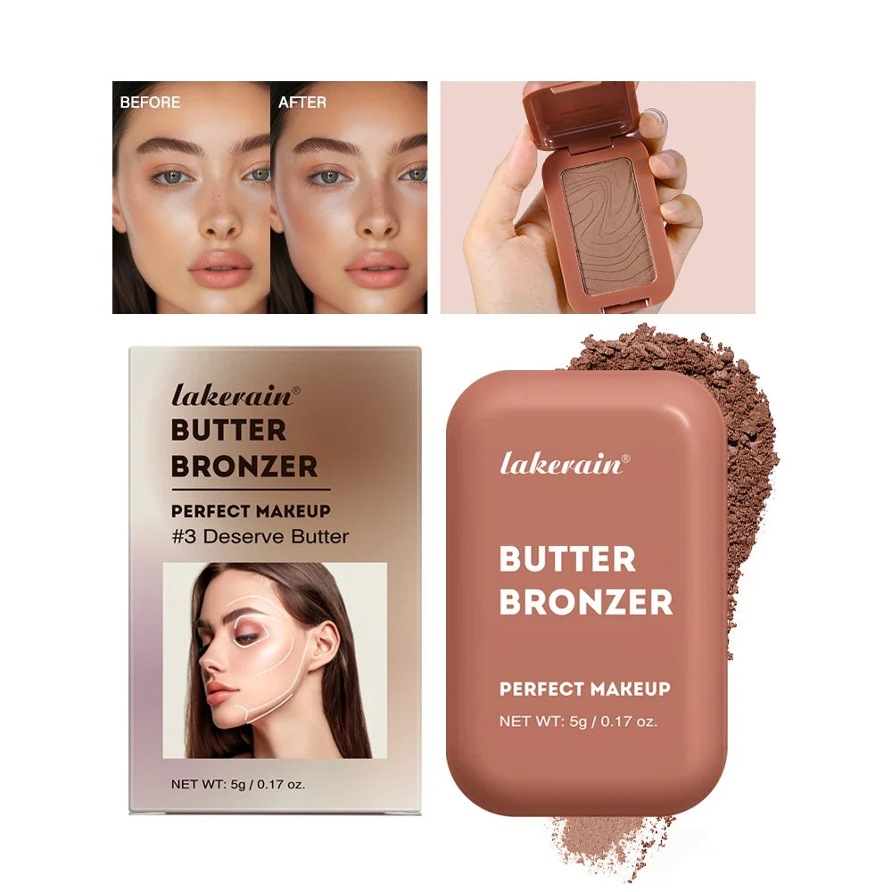 Buttermelt Bronzer Powder Palette – 8 Shades, Matte Finish