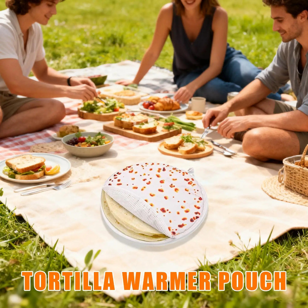 12-Inch Microwaveable Tortilla Warmer | Thermal Fabric Pouch