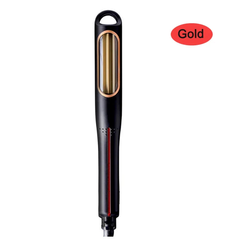 Automatic Ceramic Curling Iron | LCD 5-Temp Wand for Fluffy Curls