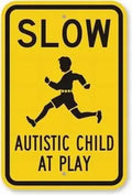 Play Slow Child Safety Aluminum Metal Sign – Caution Road Sign