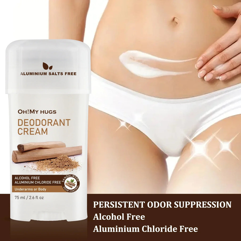 YURHERSU Sandalwood Deodorant Cream – Unisex Odour Control 75ml