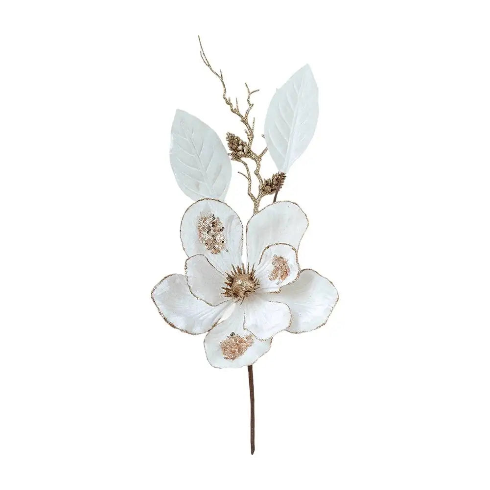 Simulation Christmas Flower Centrepiece | Sequin Faux Holiday Bloom