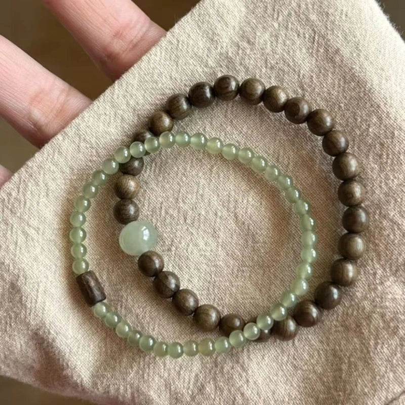 Vintage Accessories Niche Light Luxury Natural Sandalwood Bracelet