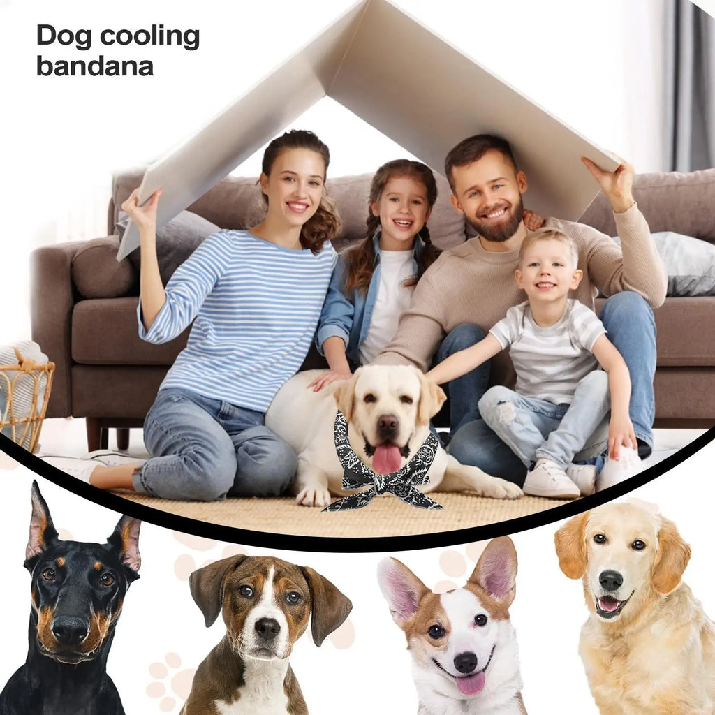 Pet Cooling Bandana Scarf – Ice Collar for Dogs & Cats