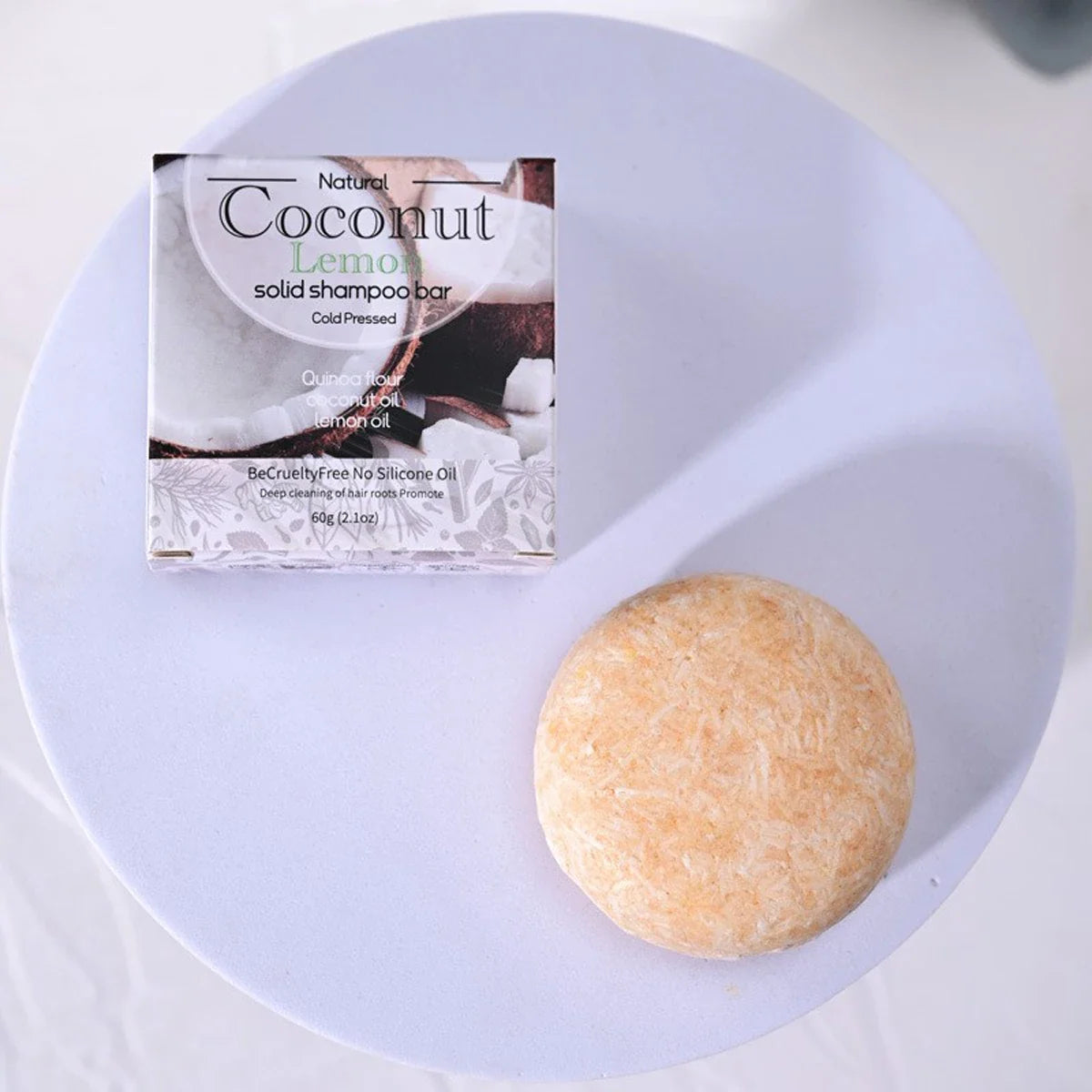 Coconut Oil & Shea Butter Solid Shampoo Bar for Men – 60g