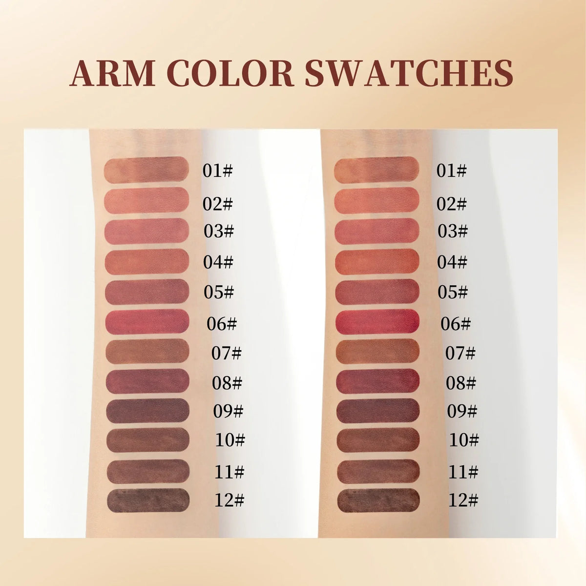 QIBEST 12-Color Matte Lip Liner Set – Waterproof & Long-Lasting
