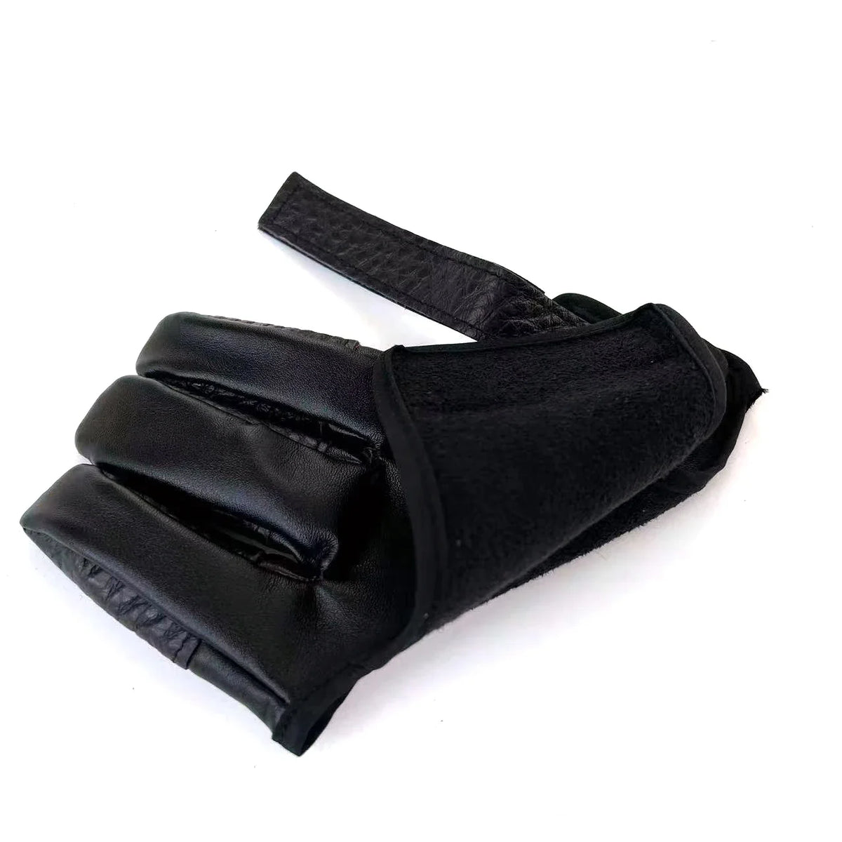 Archery Finger Guard Glove Cowhide PU 3 Fingers Gloves Outdoor