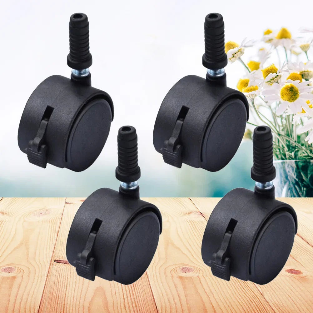 Swivel Caster Wheels Black Furniture Casters Office Chair Wheel 360