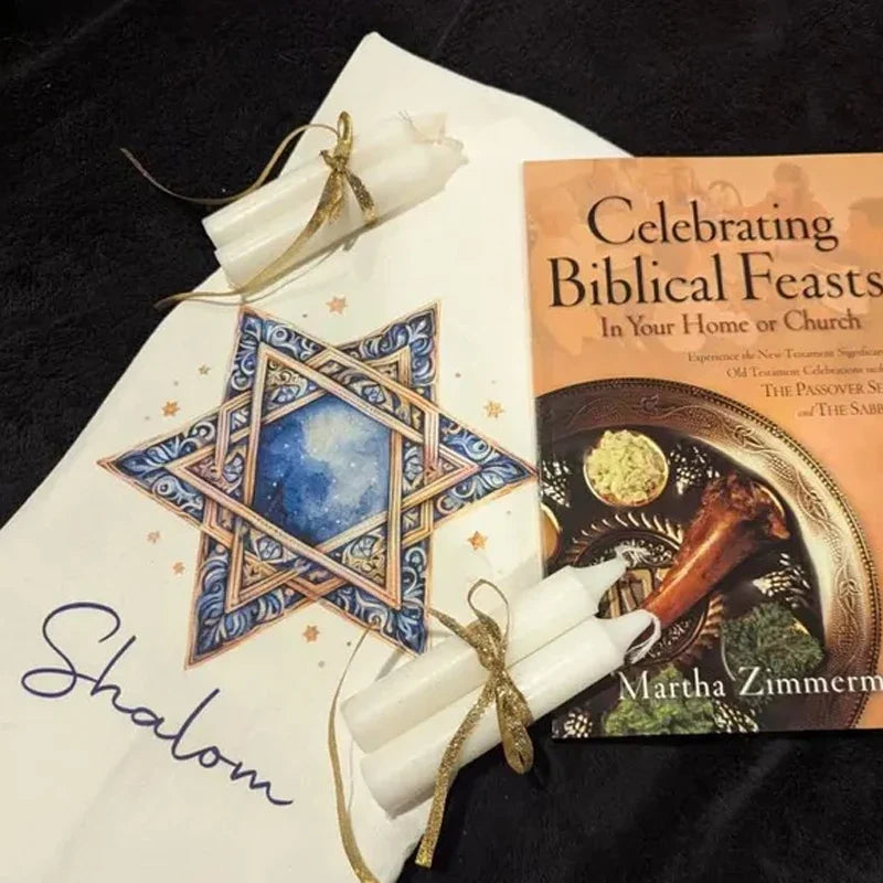 Hanukkah Kitchen Towel – Star of David Shalom Jewish Holiday Gift