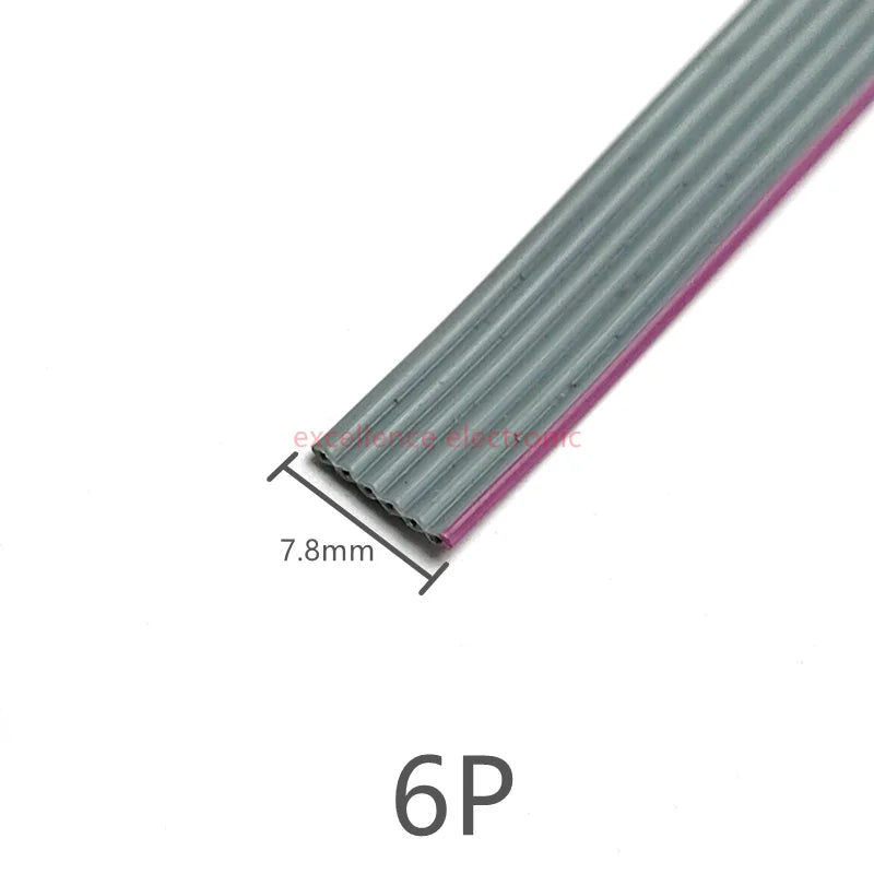 1 2 5 10Meter 6P 8 10 14 16 20 26 30 34 40 50 60 Pin Pitch Gray Flat