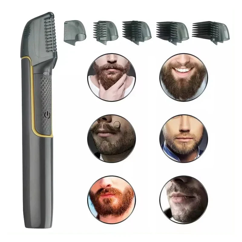 Wireless Electric Body Shaver 6500 RPM – Extension Handle & 5 Combs