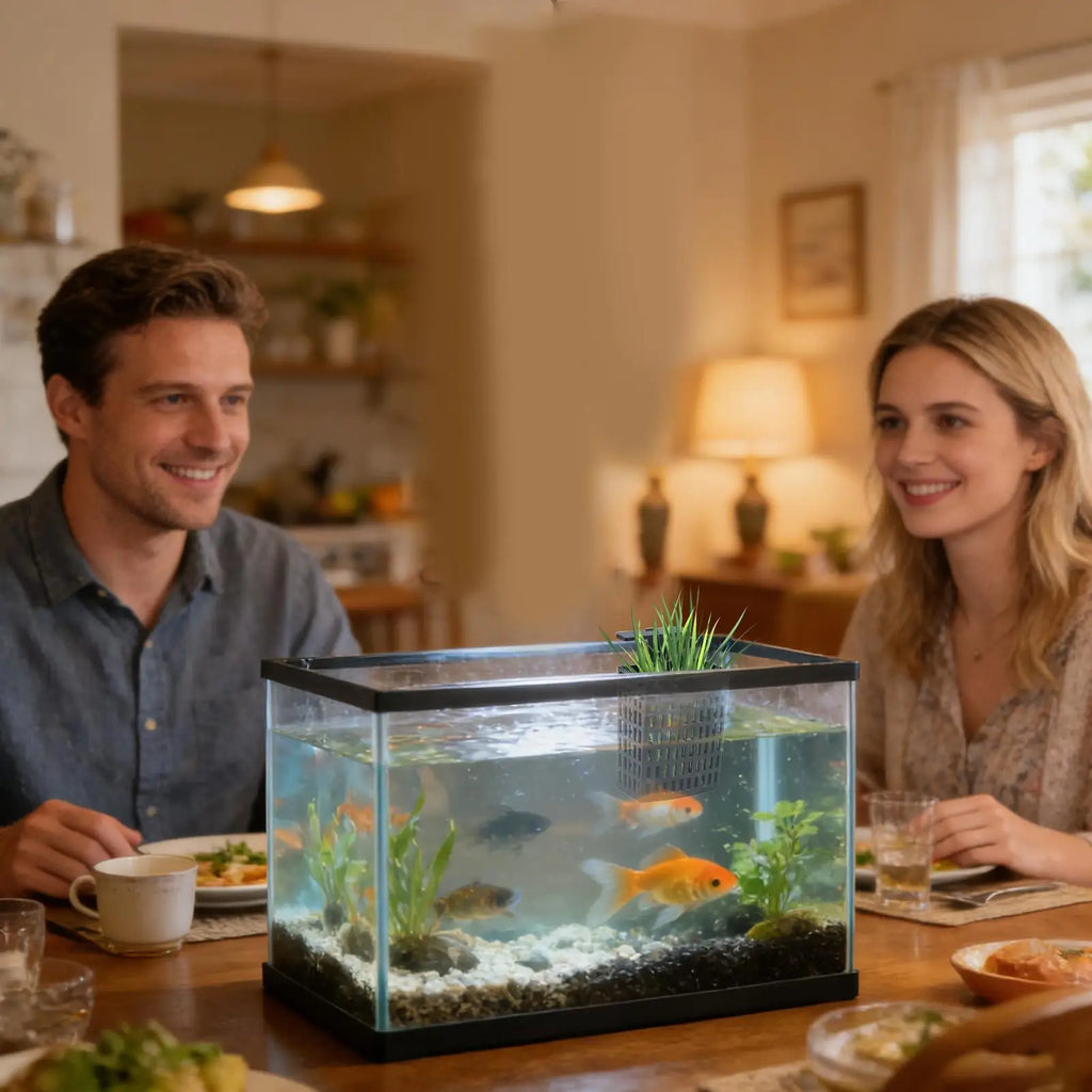 Adjustable Aquarium Plant Holder | Suction Cup & Hook