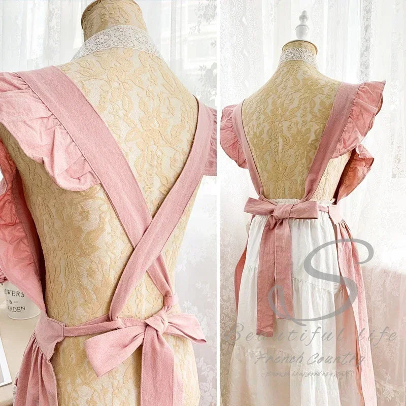 Floral Cotton Full-Body Garden Apron – Japanese Smock