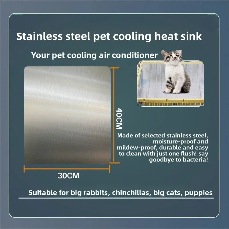 Pet Cooling Pad Summer Plate Heat Dissipation Stainless Steel Supplies