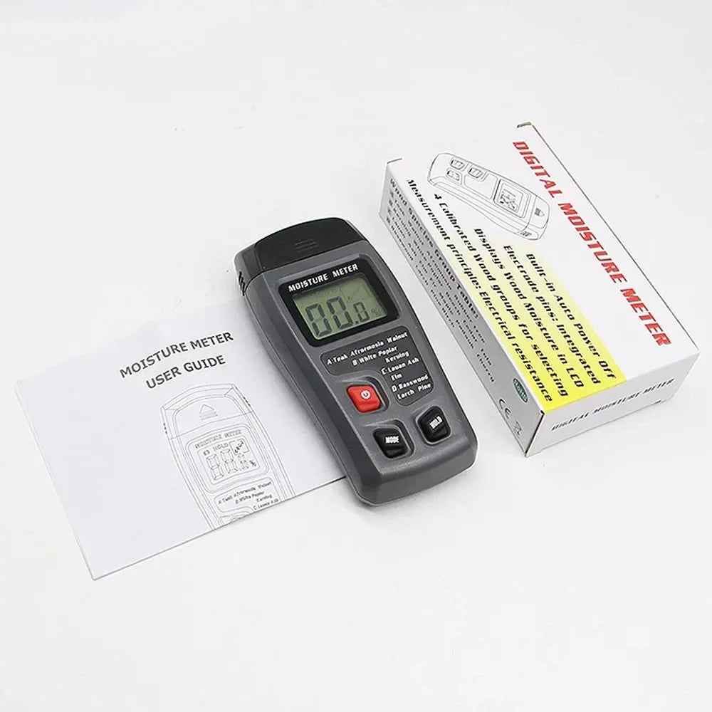 EMT01 Digital Wood Moisture Meter | 0–99.9% LCD Humidity Tester