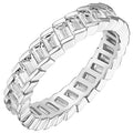 Huitan Geometric Cubic Zirconia Women's Wedding Band Ring