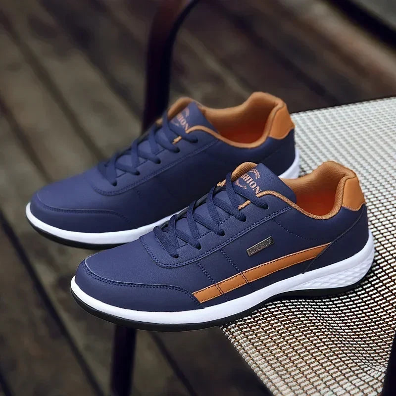 Men's Casual Lace-Up Sneakers – Breathable Cork Sole | Sizes 6–12