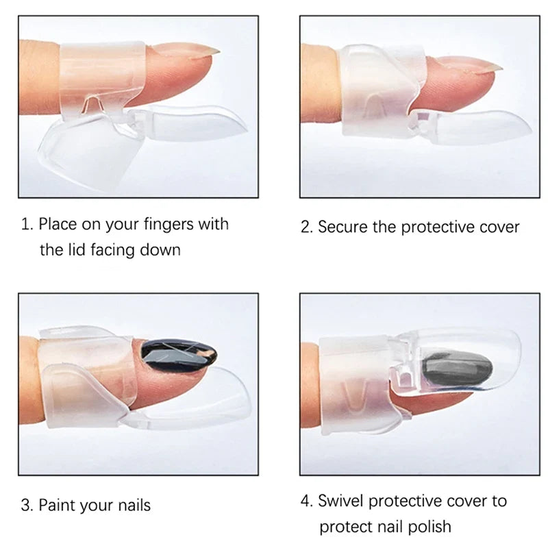 10-Piece Nail Polish Protector Clips | DIY Manicure Tool Set
