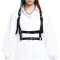 UYEE Rock Men Women PU Leather Belt Y2K Harness Strap Sexy Shoulder