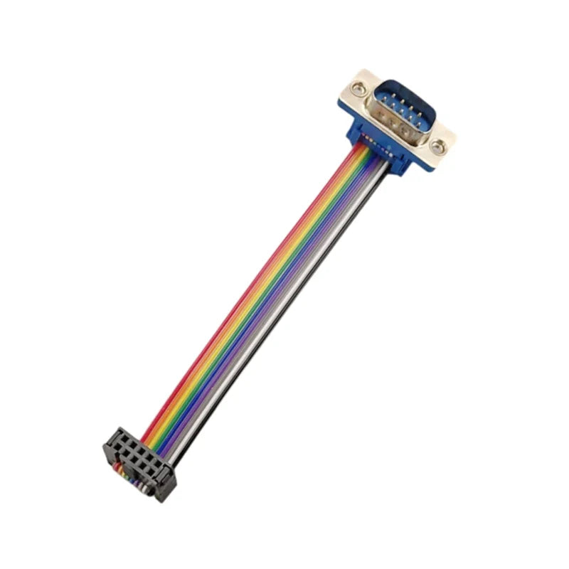 D-sub DB9 9 Pin Male Female Connector FC-10P IDC 10 Rainbow