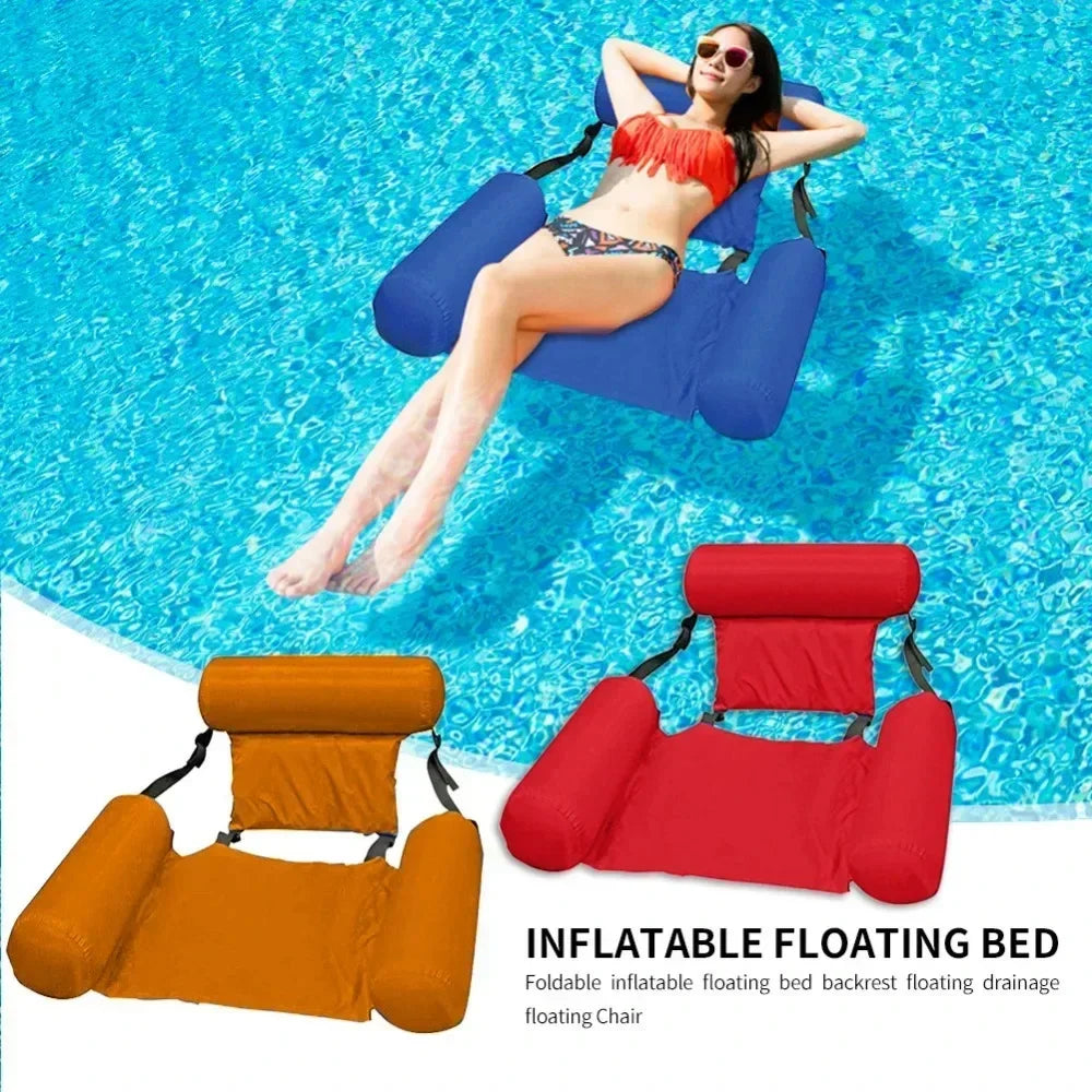 Inflatable Water Hammock Pool Float Lounger for Adults